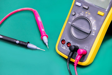 Digital multimeter on ESD table
