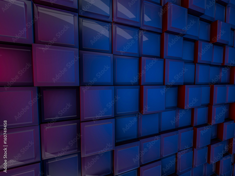 Aufkleber cube abstract background. 3d rendering
