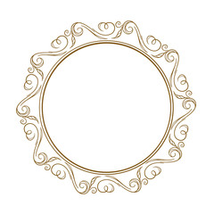 Vector floral vintage frame