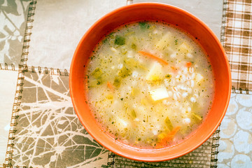 Rassolnik traditional Russian soup