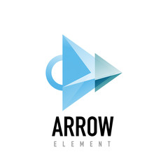 Vector arrow geometric design logo