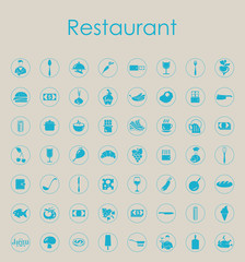 Set of restaurant simple icons