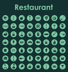 Set of restaurant simple icons