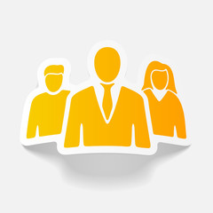 realistic design element: business people