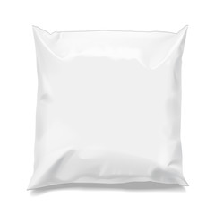 Food snack pillow Realistic package.