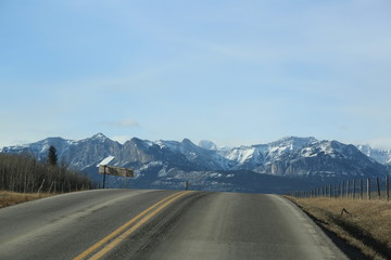 Gorgeous view of Rockie Mountains in Canada