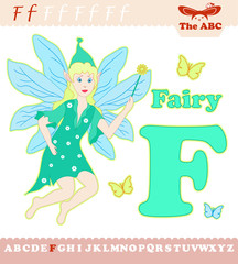 Letter F with fairy for ABC book