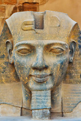 Fototapeta na wymiar The sculpture of the King Ramses II (Egypt)