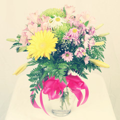 Bouquet of flowers with lighting effects, valentine's day gift