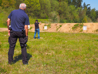Training at the shooting range