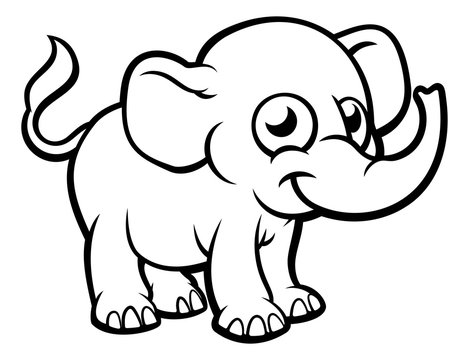 Elephant Cartoon Character
