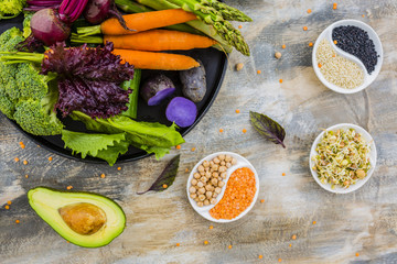 Buddha bowl, healthy and balanced food.