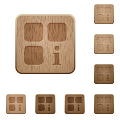 Component information wooden buttons