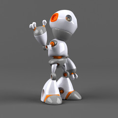Cartoon robot - 3D Illustration