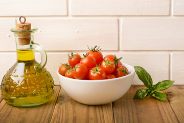 Cherry tomato in white bowl