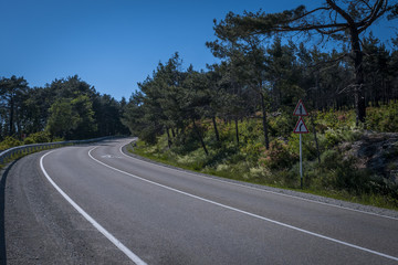 asphalt road in the mountains
