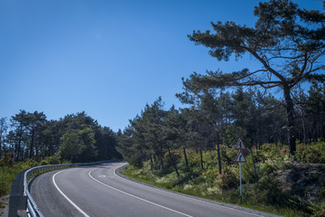 Fototapeta premium asphalt road in the mountains