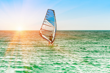 Windsurfing. Extreme water sports. Hobby