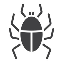 Virus solid icon, infection and security, vector graphics, a glyph pattern on a white background, eps 10.