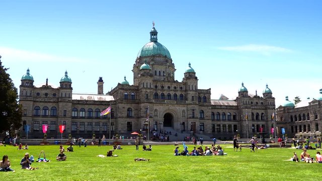 4K Victoria Canada British Columbia Parliament Building, Historic Legislature
