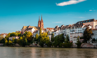 Beautiful panoramic view of Basel city in Switzerland