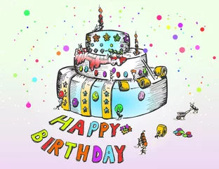 Tapeten Verjaardag taart © emieldelange