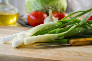 Young fresh onion