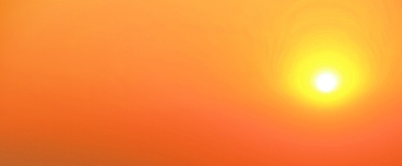 Hot sky / Big sun in orange sky