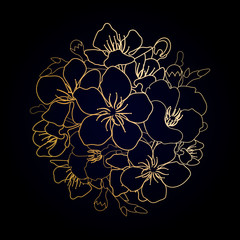 Graphic sakura vignette