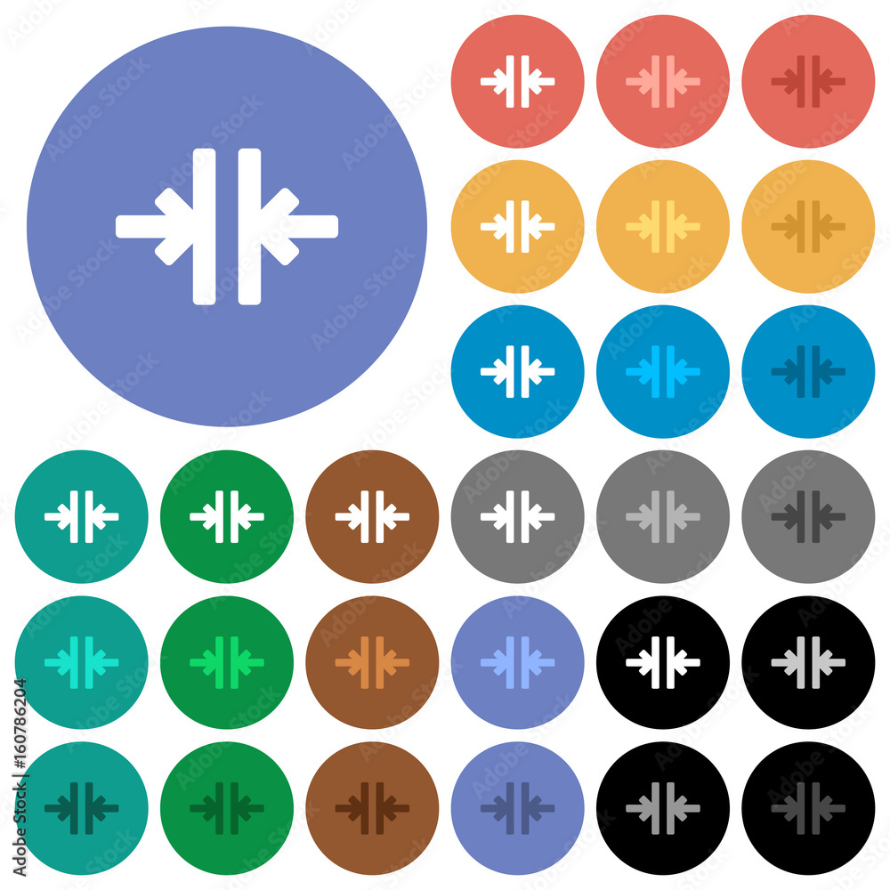 Poster vertical merge tool round flat multi colored icons
