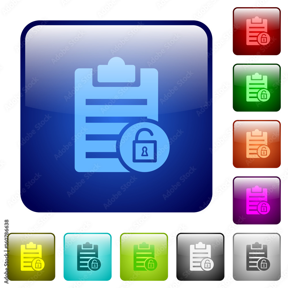 Poster Note unlock color square buttons