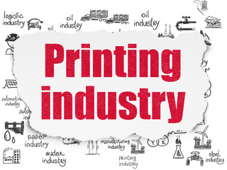 Fototapeta premium Manufacuring concept: Printing Industry on Torn Paper background
