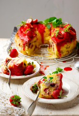 Fresh Strawberry Yogurt Cake.