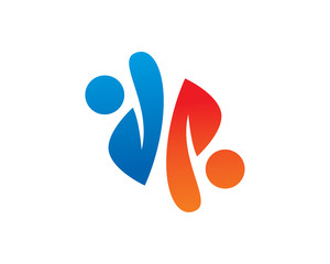 Community Logo Template Design Vector, Emblem, Design Concept, Creative Symbol, Icon