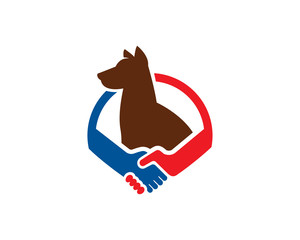 Pet Adoption Logo Template Design Vector, Emblem, Design Concept, Creative Symbol, Icon