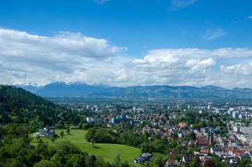 Fototapeta na wymiar Bodensee from the nearby mountain