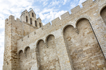 Die Kirche in Saintes-Maries-de-la-Mer, S&uuml;dfrankreich