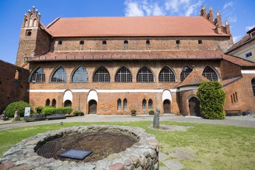 Well on the courtyard of Gothic castle of the Prince-Bishopric of Warmia in Olsztyn, Poland.