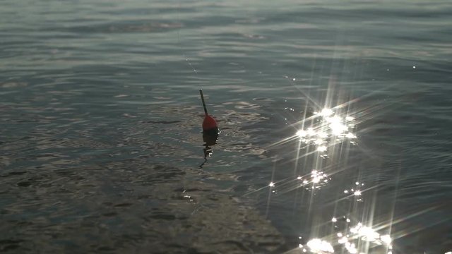 Float on the waves close up