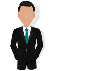 Obraz premium Smart businessman on transparent background 
