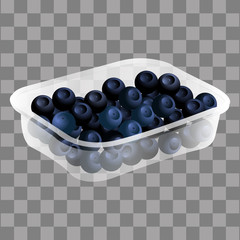 Blueberries in a box