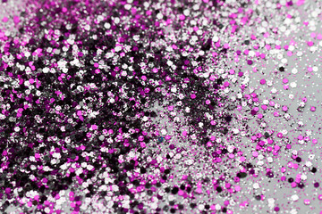 Pink glitter - macro photo