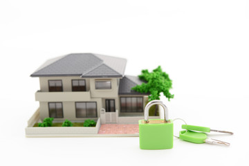 家とカギ　防犯イメージ