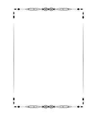 Vintage A4 size frame. Border divider for your design menu website certificate and other documents