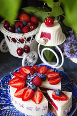 Vanillal cheesecake with strawberry