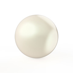 3D illustration white pearl