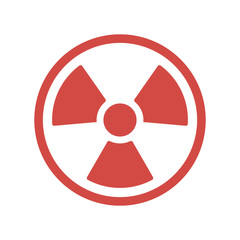 Danger radiation icon. Vector illustration.