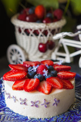 Vanillal cheesecake with strawberry