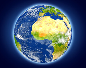 Fototapeta premium Burkina Faso on planet Earth