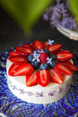Vanillal cheesecake with strawberry